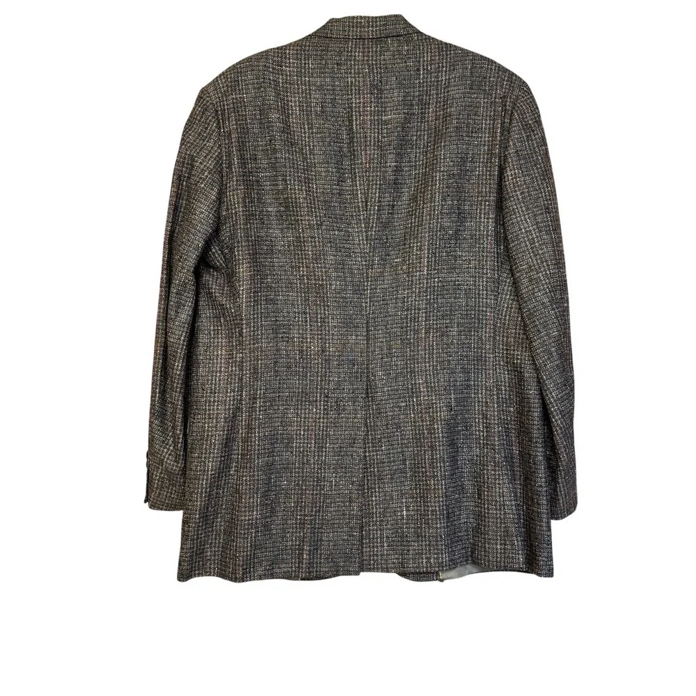 Austin Reed Mens Gray 100% Silk Vintage Blazer 46R Regent Street